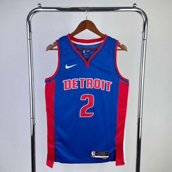 Pistons No. 2 Allen Iverson Red