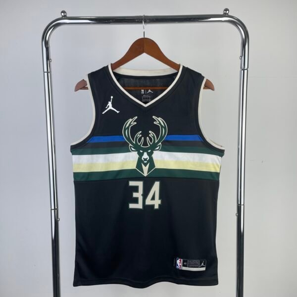 Bucks No. 34 Giannis Antetokounmpo Black