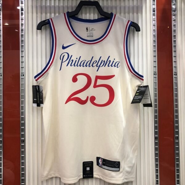 76ers No. 25 Simmons White