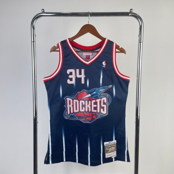 Rockets No. 34 Olajuwon blue